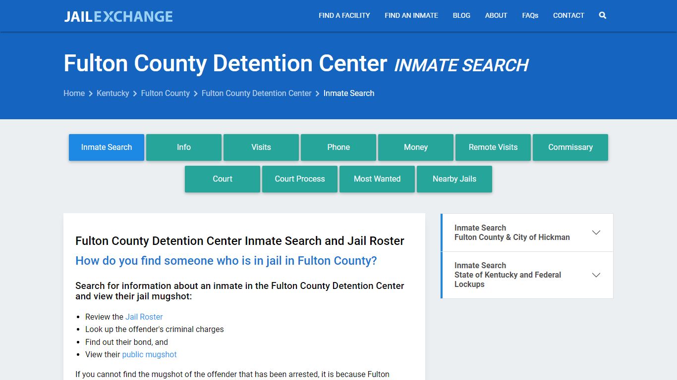 Fulton County Detention Center Inmate Search - Jail Exchange